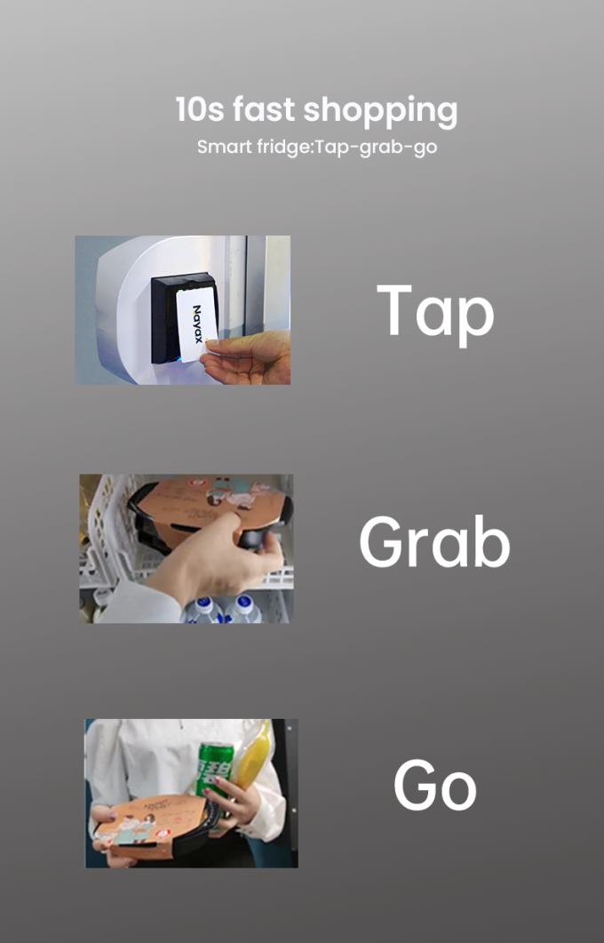 Smart Fridge Ice Cream Vending Machine -18℃ Freezer With Touch Screen Card Reader fast shopping experience