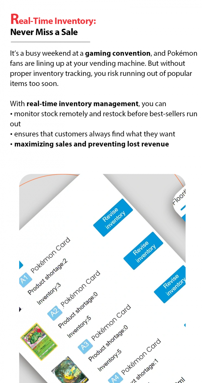 Pokémon Vending Machine with Customized Graphics Nayax Card Reader Spanish UI for European Market