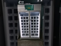 धातु फ्रेम 6 केडब्ल्यूएच फलों की वेंडिंग मशीन ऑनलाइन निगरानी प्रणाली