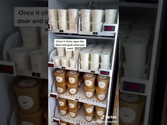 स्वस्थ भोजन के लिए अप्राप्य रिटेल स्मार्ट फ्रिज वेंडिंग मशीन एन गो फ्रिज