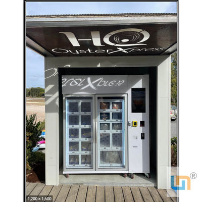 समायोज्य शीतलन प्रणाली समुद्री भोजन आइसक्रीम के लिए रेफ्रिजरेटेड लॉकर वेंडिंग मशीन