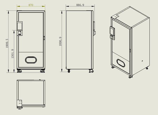 10 इंच टच स्क्रीन स्नैक खाद्य वेंडिंग मशीन डबल टेम्पर्ड ग्लास दरवाजा के साथ