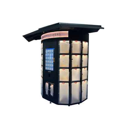 फ्लोरिस्टों के लिए वेंडिंग मशीन में स्मार्ट फीचर्स रीयल टाइम इन्वेंट्री ट्रैकिंग अनुकूलित शीतलन कक्ष