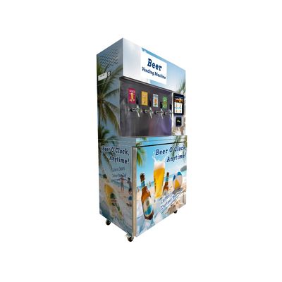 4जी सिम कार्ड/LAN कोल्ड बीयर वेंडिंग मशीन W97*D66*H205 सेमी इंटरनेट एक्सेसिबिलिटी के लिए