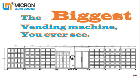सुपरमार्केट, समुदायों, शॉपिंग मॉल, कस्टम कूलिंग लॉकर वेंडिंग मशीनों के लिए 8 इन 1 बड़े वेंडिंग मशीन